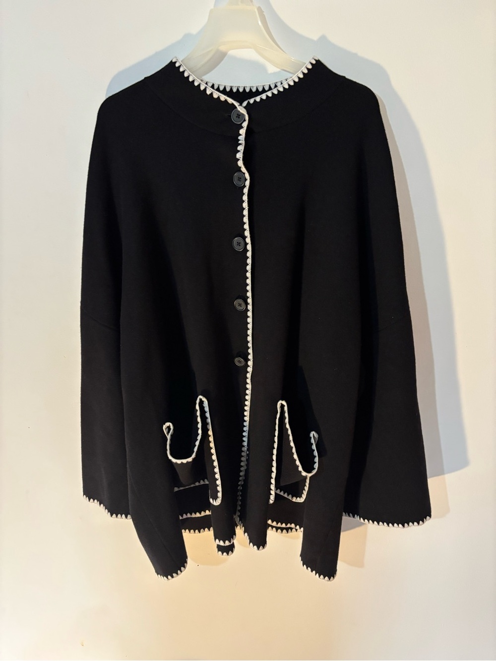 Lane Bryant Black White Trim Cardigan Plus Size 26/28